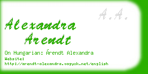 alexandra arendt business card